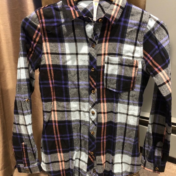 So Jara Awesome NYC Vintage flannel plaid shirt 🕶 🌟 🗽 - Picture 2 of 5